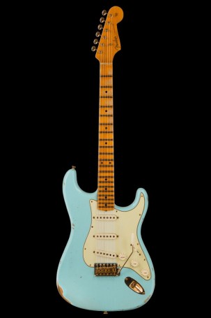 Fender Custom shop  Limited Edition '62 "Bone-Tone" Strat Relic, Faded Aged Daphne Blue preorder
