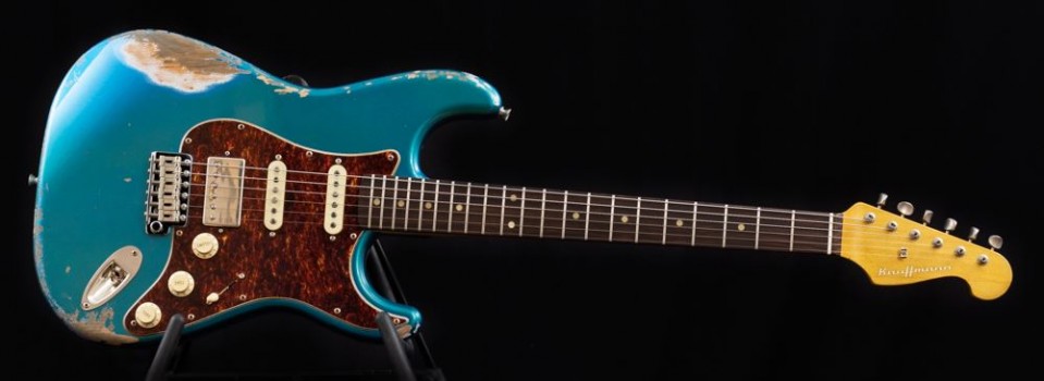 Kauffmann Guitars  63S HSS Aged Lake Placid Blue Heavy Relic