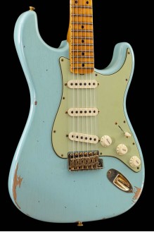  Limited Edition '62 "Bone-Tone" Strat Relic, Faded Aged Daphne Blue