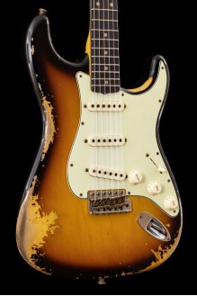  CS 1960 Stratocaster, Heavy Relic Faded Aged 3-Color Sunburst 3TS RW